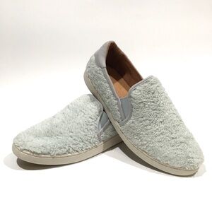 UGG Ricci Slip-on Fuzzy Sneakers -Iceberg Green Faux Fur -US 11 -NEW